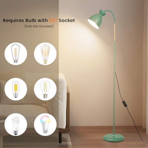 Amdelne ARKA Adjustable Floor Lamp – Modern Wood & Metal Reading Light