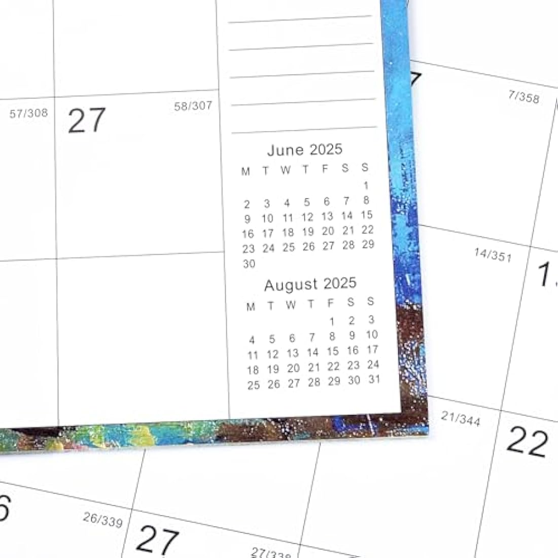 Artfan 2025-2026 Wall Calendar | 18-Month Planner, 14.8'' x 11.5'', Green