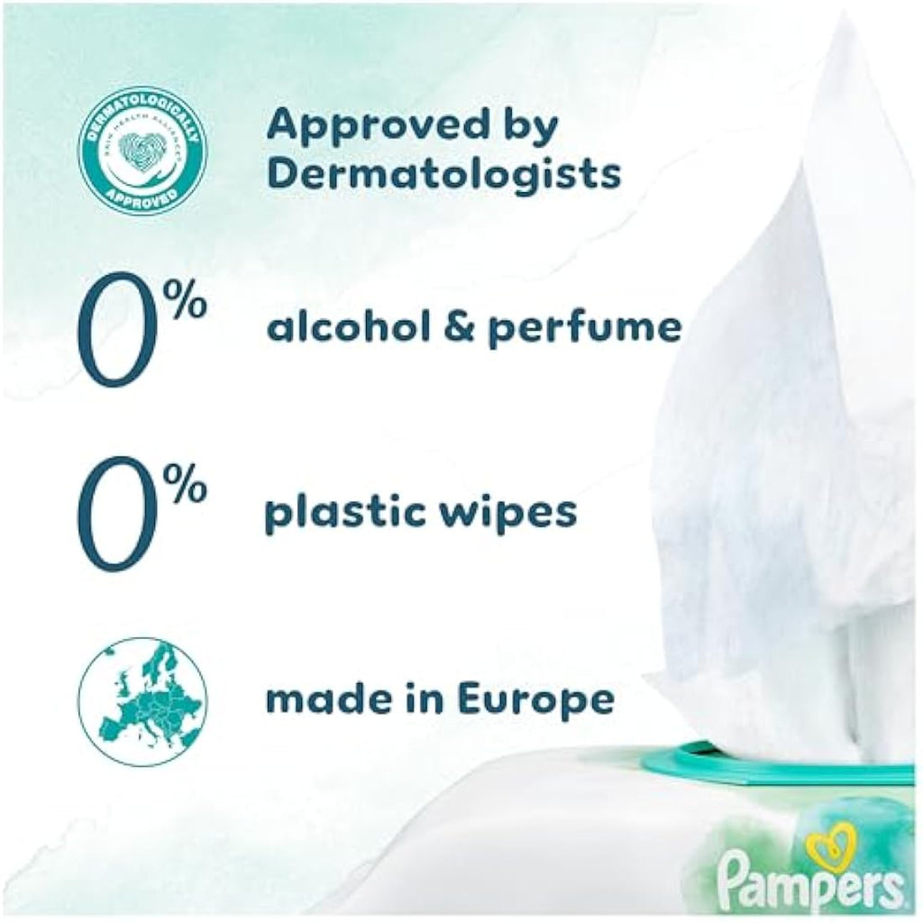 Pampers Harmonie Aqua Plastic Free Baby Wipes – 24 Packs (1152 Wipes)