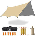 5x5m Waterproof Camping Tarp | Octagon UV Sun Canopy Shelter
