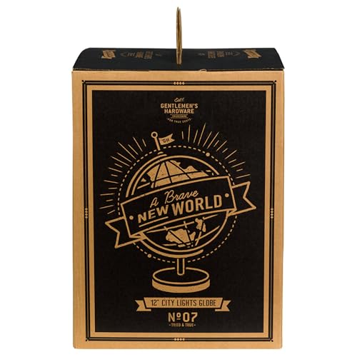 Gentlemen's Hardware Illuminated City Lights Globe – Blue, 25.4cm