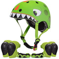 Jolof Store Kids Dinosaur Helmet Set | 7-Piece Multi-Sport Safety Gear