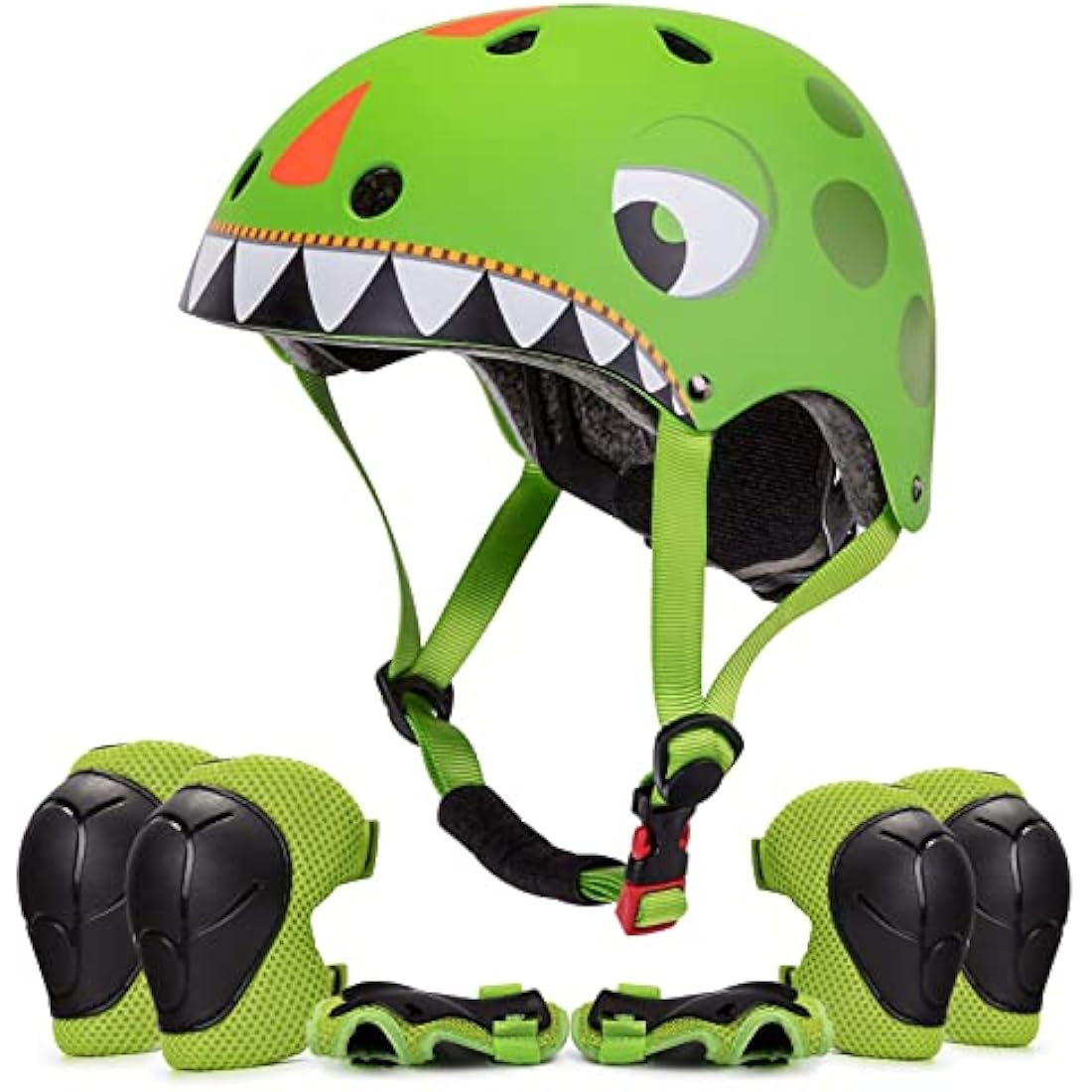 Jolof Store Kids Dinosaur Helmet Set | 7-Piece Multi-Sport Safety Gear