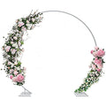 Jolof Store Round Wedding Arch – 220cm White Metal Floral Backdrop Stand