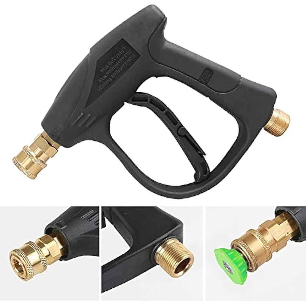 YUET High Pressure Washer Gun | 4350 PSI Short Power Gun with 5 Nozzles