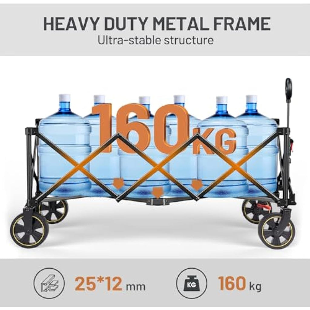 Timber Ridge 300L Heavy Duty Folding Wagon – Large Festival Trolley
