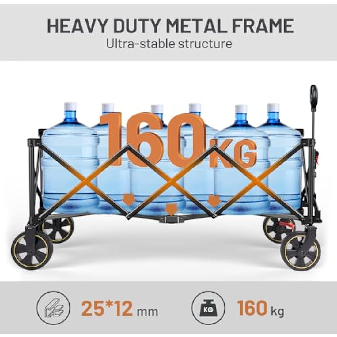 Timber Ridge 300L Heavy Duty Folding Wagon – Large Festival Trolley