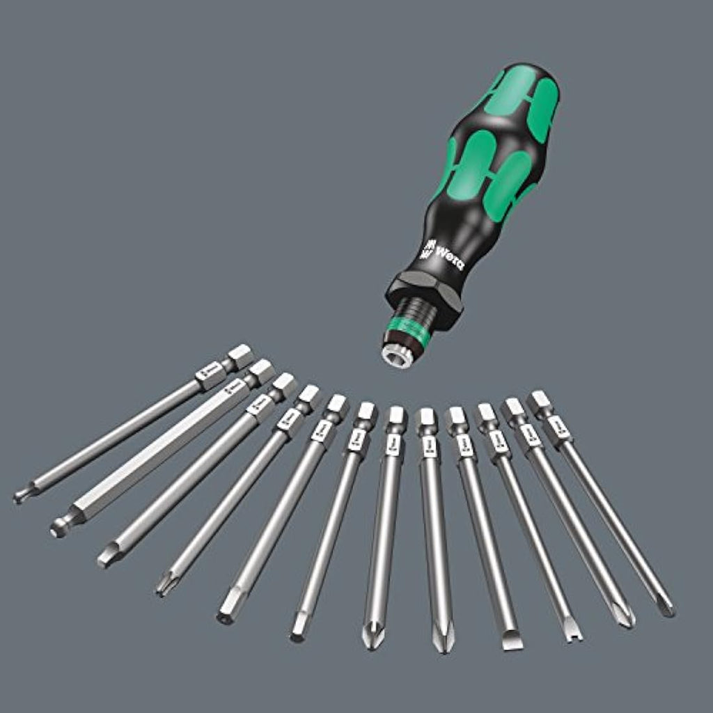 Wera Kraftform Kompakt 60 Screwdriver & Bit Set - 17pc Rapidaptor