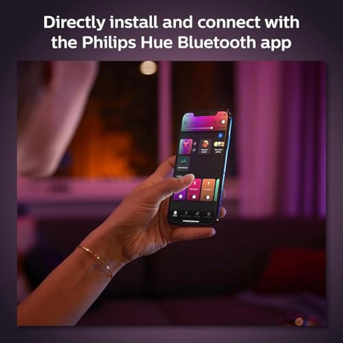 Philips Hue White & Colour Ambiance Smart LED Bulb B22 Twin Pack