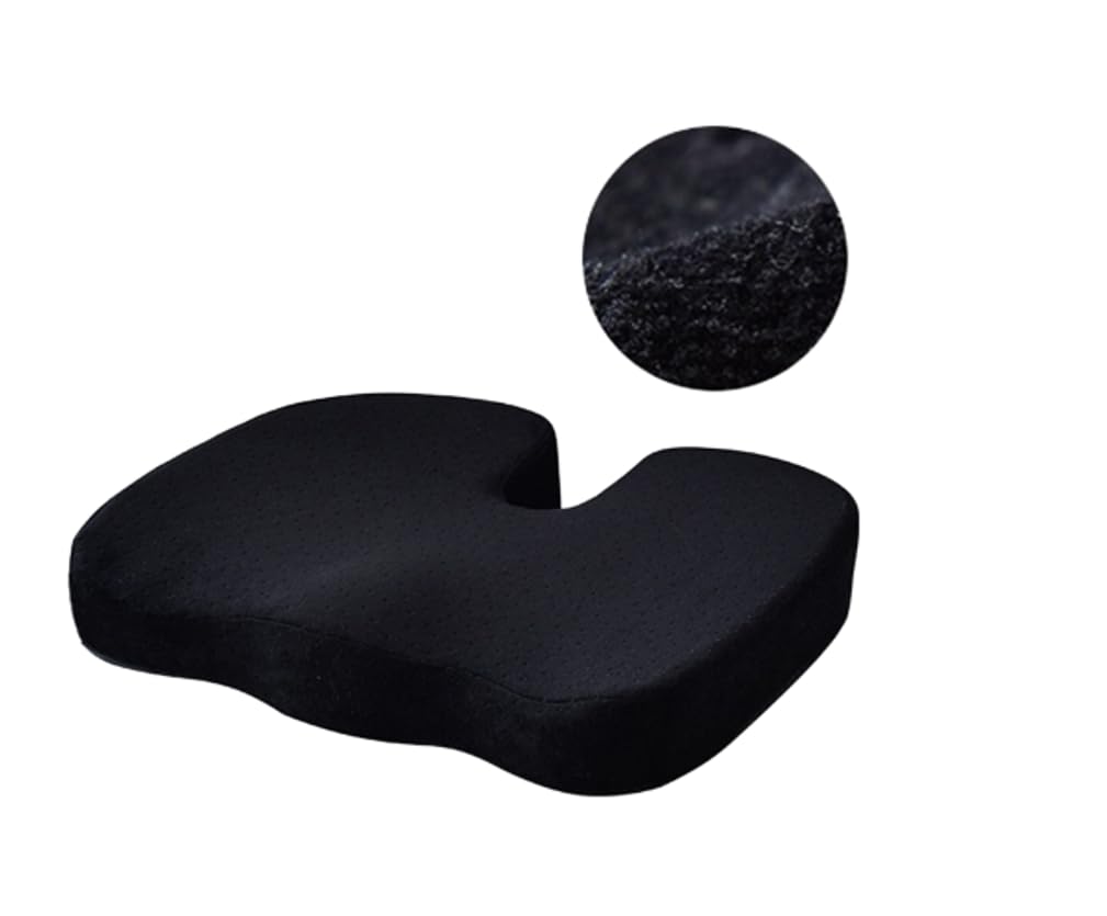 Seat Cushion, Hip Support, Heat Sensitive & Durable Memory Foam Sitting zipper Desk Chair Cushion for Office - image 1
