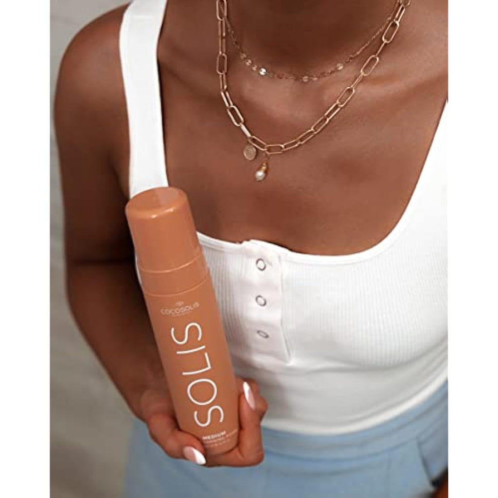 COCOSOLIS SOLIS Medium Self-Tanning Mousse | Natural DHA Face & Body (200ml)