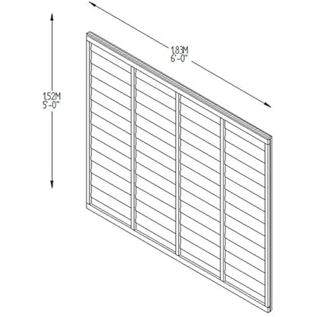 Forest Garden Superlap Fence Panels | Pressure Treated 6x5ft (Pack of 3)