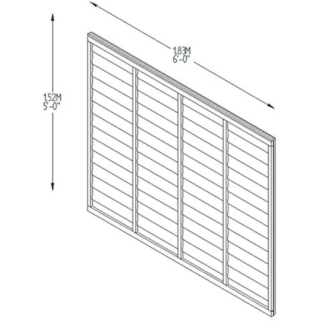 Forest Garden Superlap Fence Panels | Pressure Treated 6x5ft (Pack of 3)