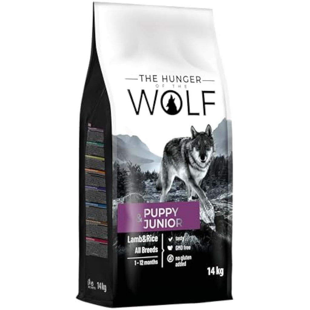 The Hunger of the Wolf Lamb & Rice Puppy Dry Dog Food - 14 kg