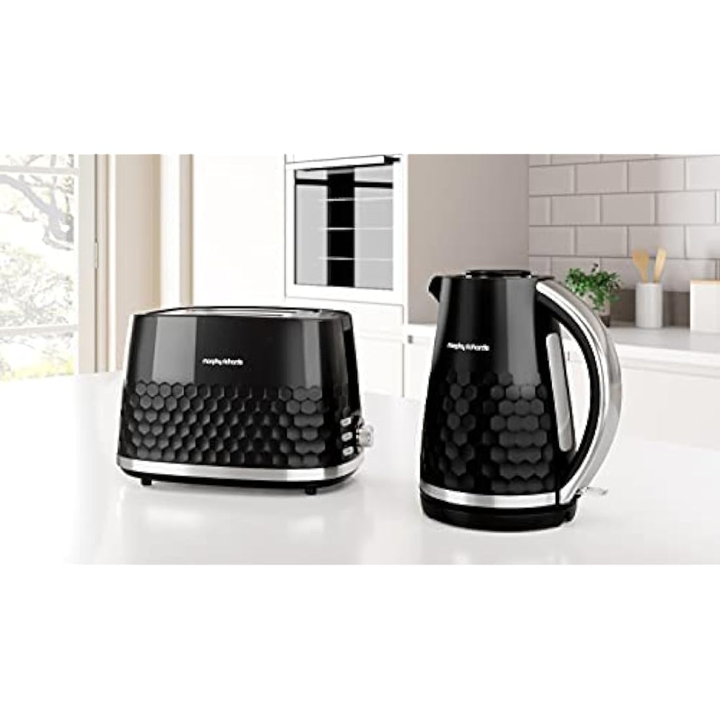 Morphy Richards Hive 2 Slice Toaster | Honeycomb Design - Black