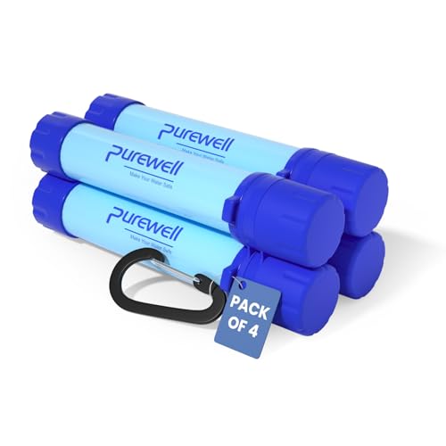 Purewell Portable Water Filter Straw – 0.01 Micron Survival Gear