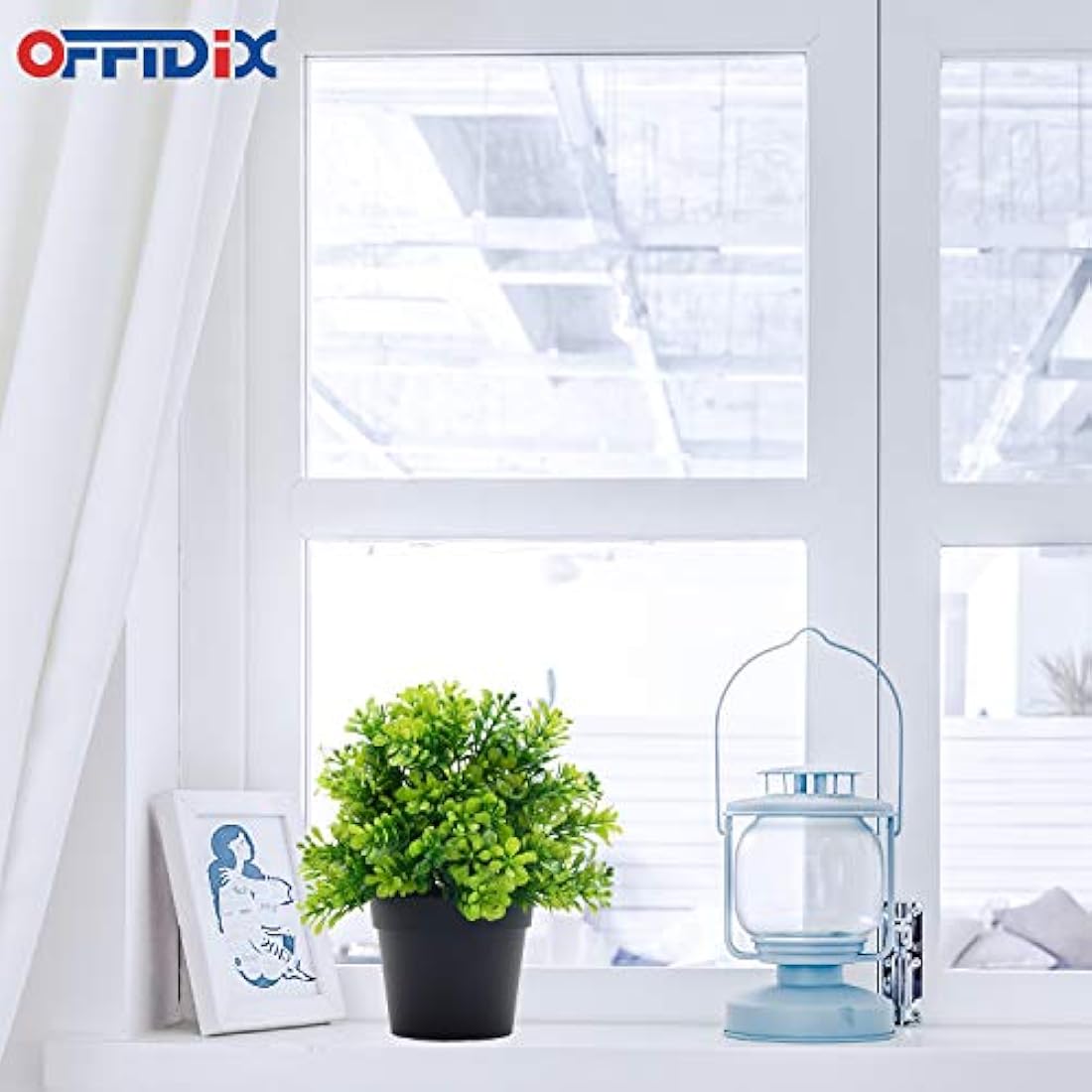 Jolof Store Artificial Eucalyptus Plants - Faux Plastic Greenery with Vase