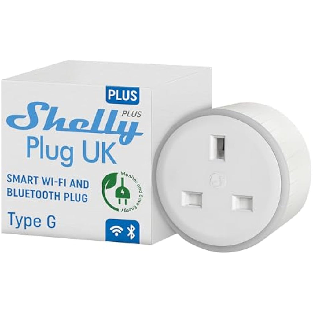 Shelly Plus Plug UK Smart Wi-Fi Outlet with Power Metering | 13A 3000W