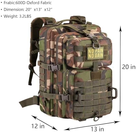Hannibal Tactical Military Backpack | Durable Molle System Hiking Rucksack