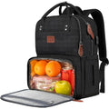 Matein 17 Inch Laptop Lunch Backpack | Insulated Cooler & USB Port – Black