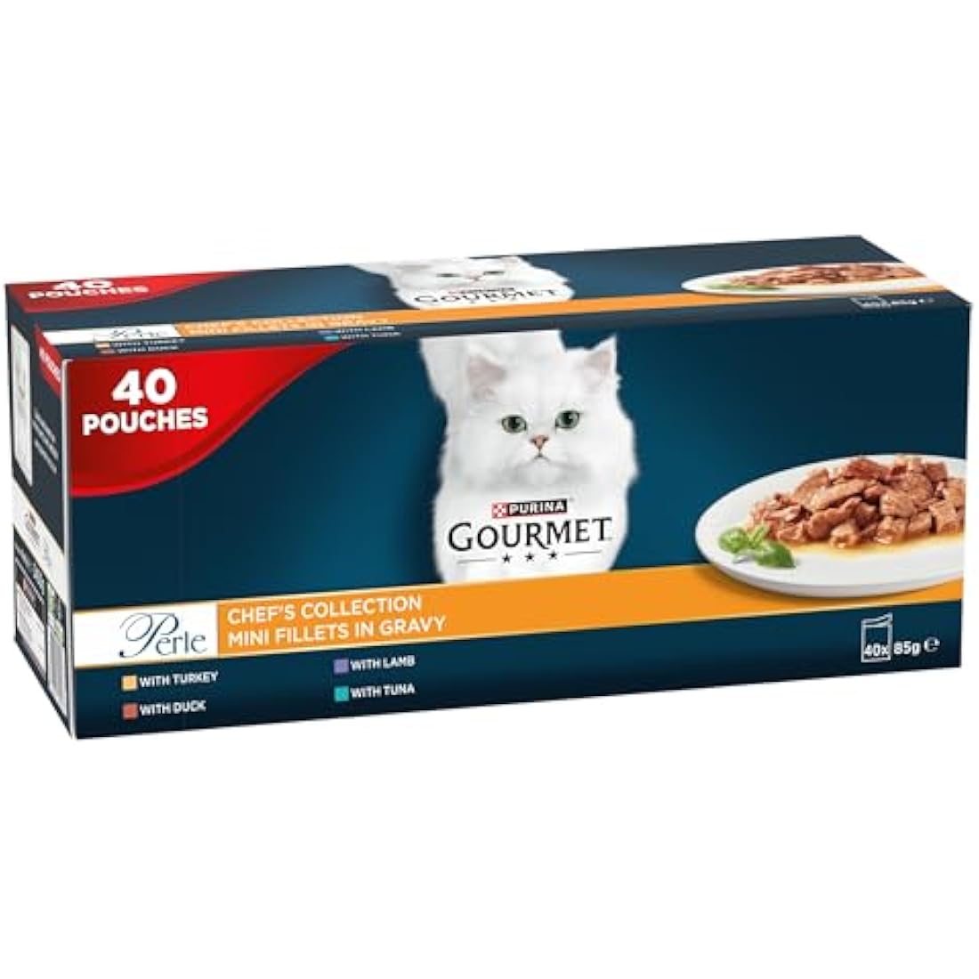 GOURMET Perle Chef's Collection Wet Cat Food in Gravy – 40 x 85g
