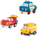 B. Toys Mini Wheeee-ls! Pull-Back Cars - 3 Soft Toy Vehicles for Toddlers