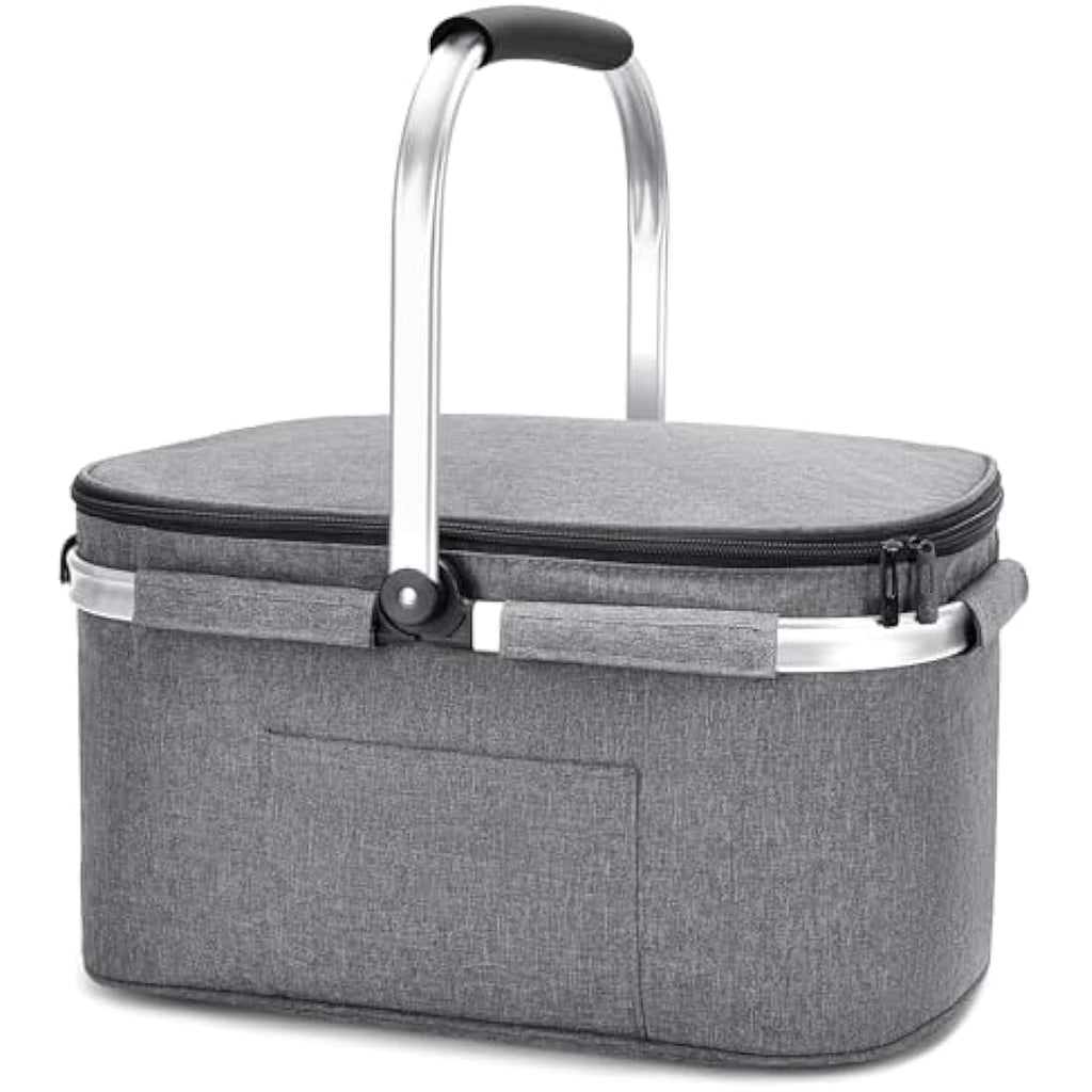 Insulated Picnic Basket | Foldable Leakproof Cooler Bag