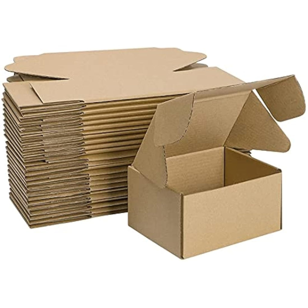HORLIMER 25 Pack Shipping Boxes | 6x4x3 Brown Corrugated Mailer Boxes