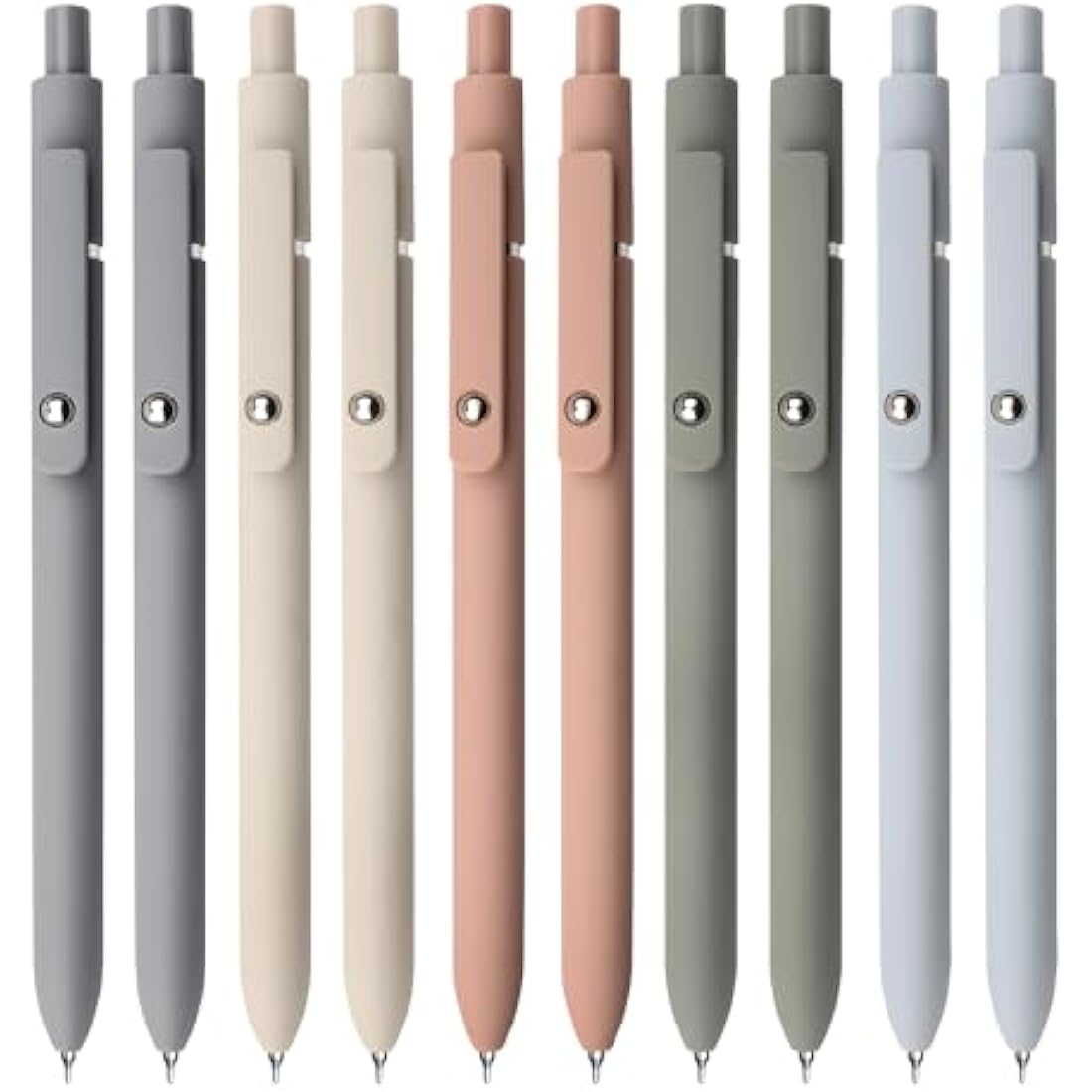 Jolof Store Gel Pens | 10 Pcs 0.5mm Fine Point Black Ink with Soft Grip