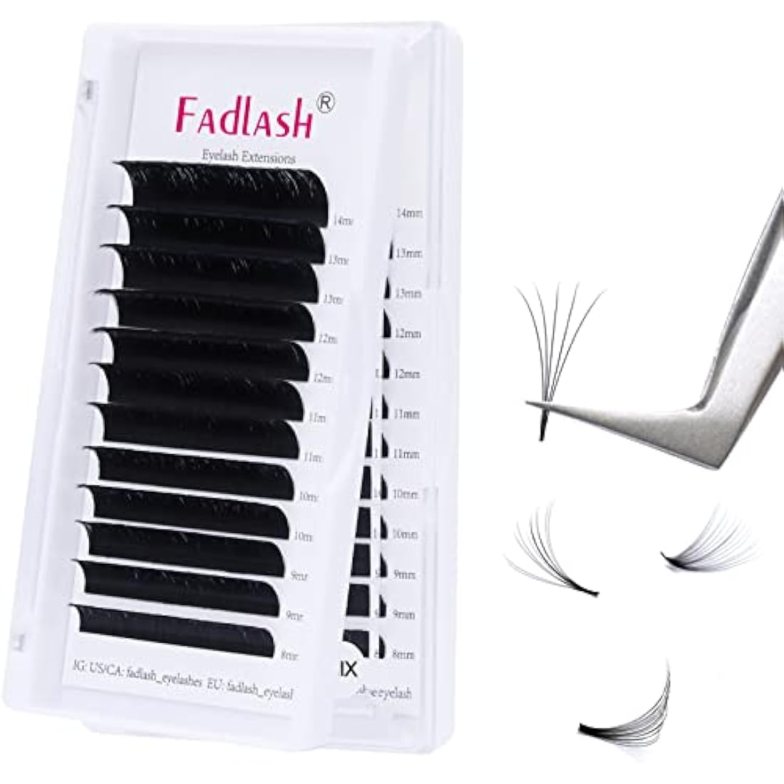 Fadlash Easy Fan Lashes | D Curl 0.07mm Russian Volume Extensions