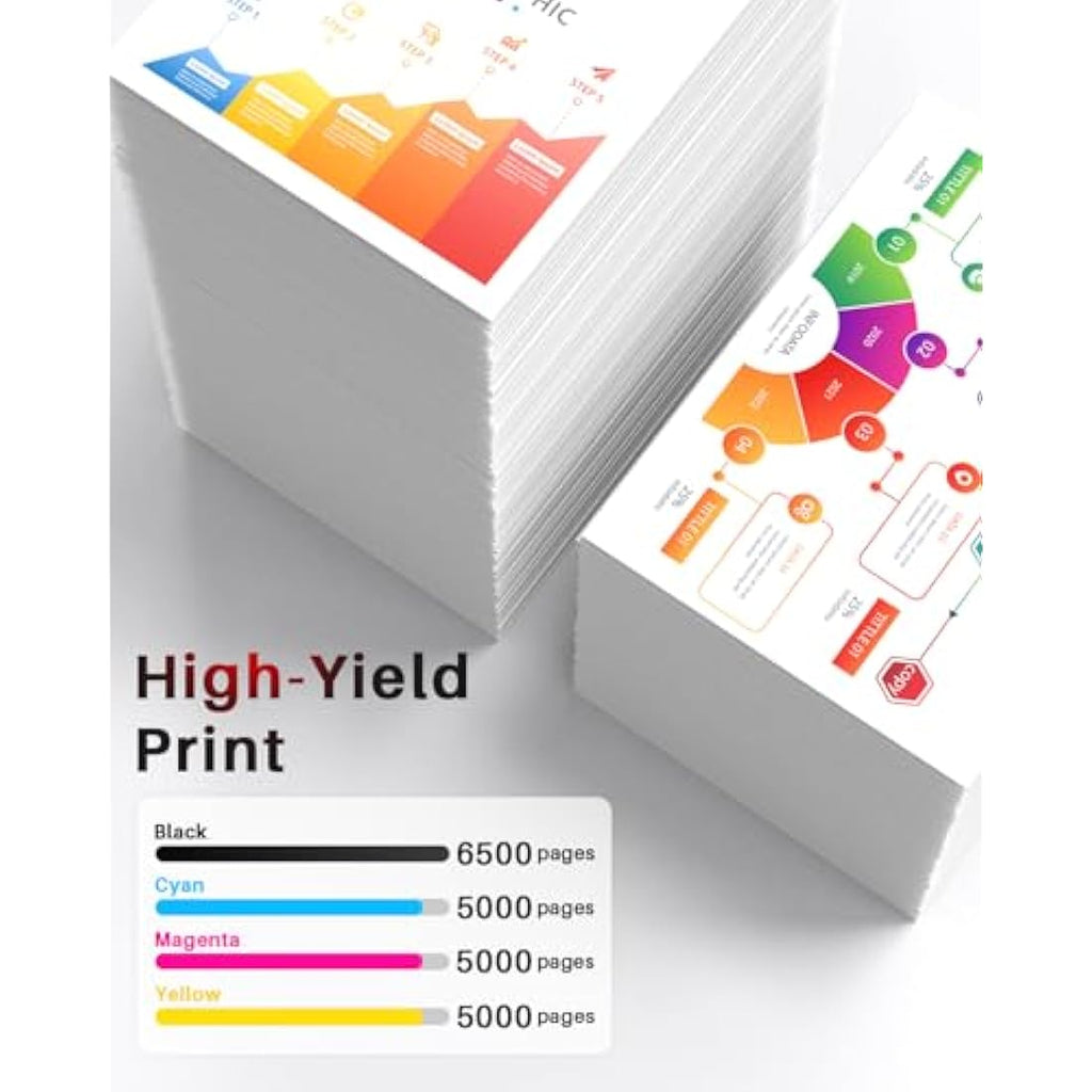 Halloya 410X CF410X High Yield Toner Cartridges for HP LaserJet Pro - 4 Pack