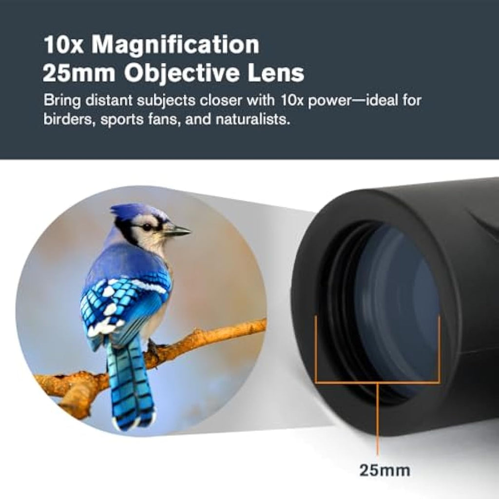 Celestron Outland X 10x25 Compact Binoculars – Waterproof & Fogproof