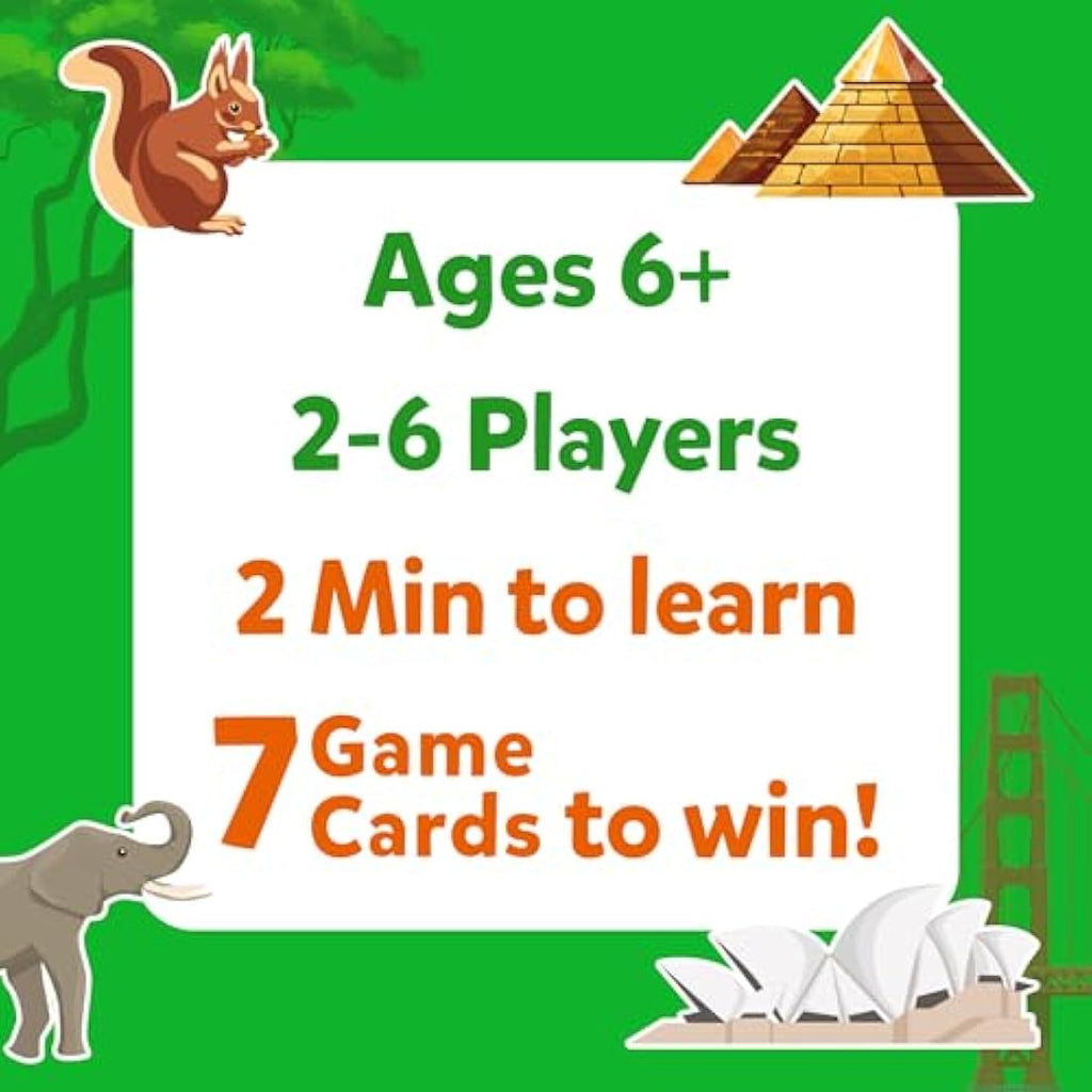 Skillmatics Guess in 10 Animals & Countries Card Game - Ages 6+