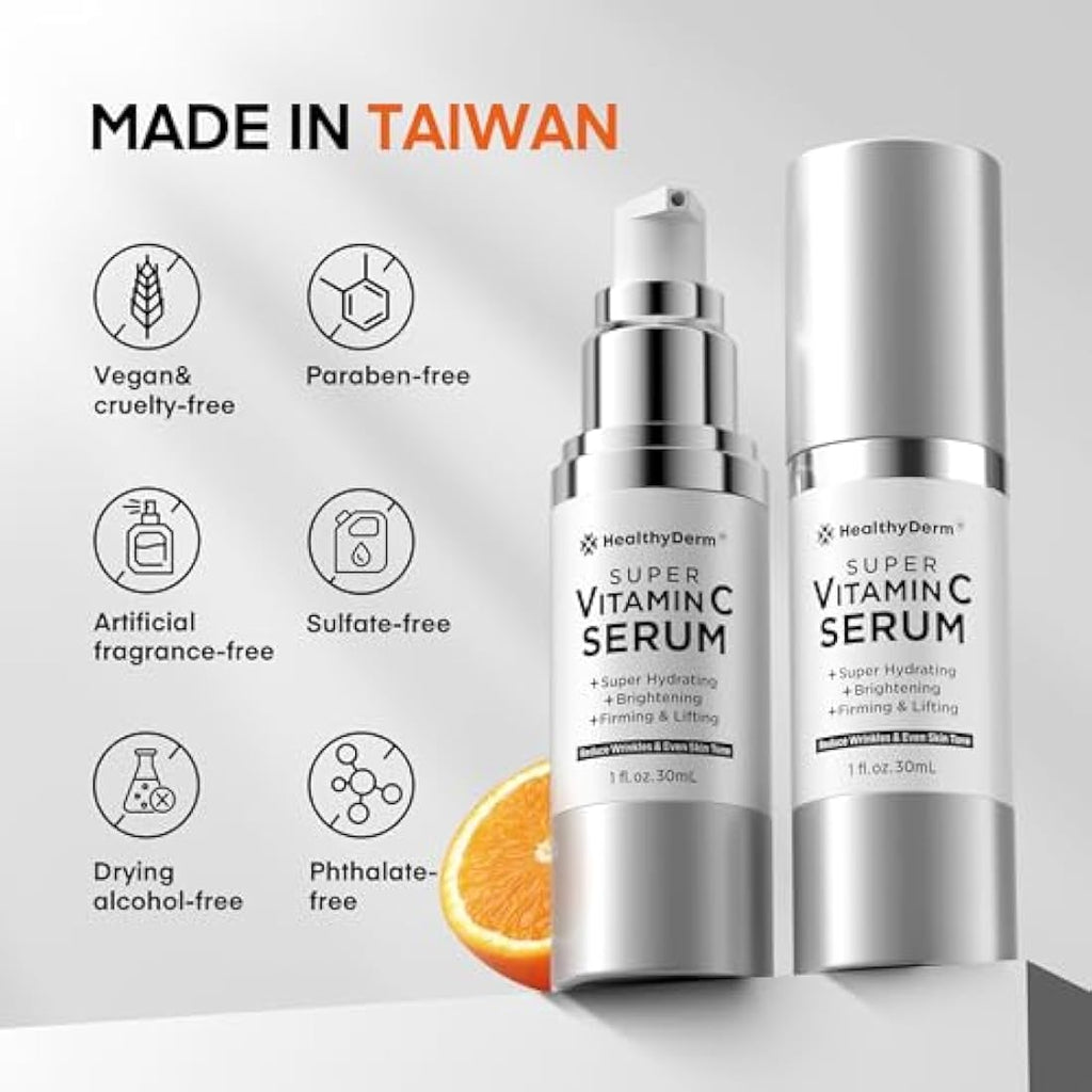 Jolof Store Anti-Aging Face Serum with Vitamin C & Peptides for Mature Skin