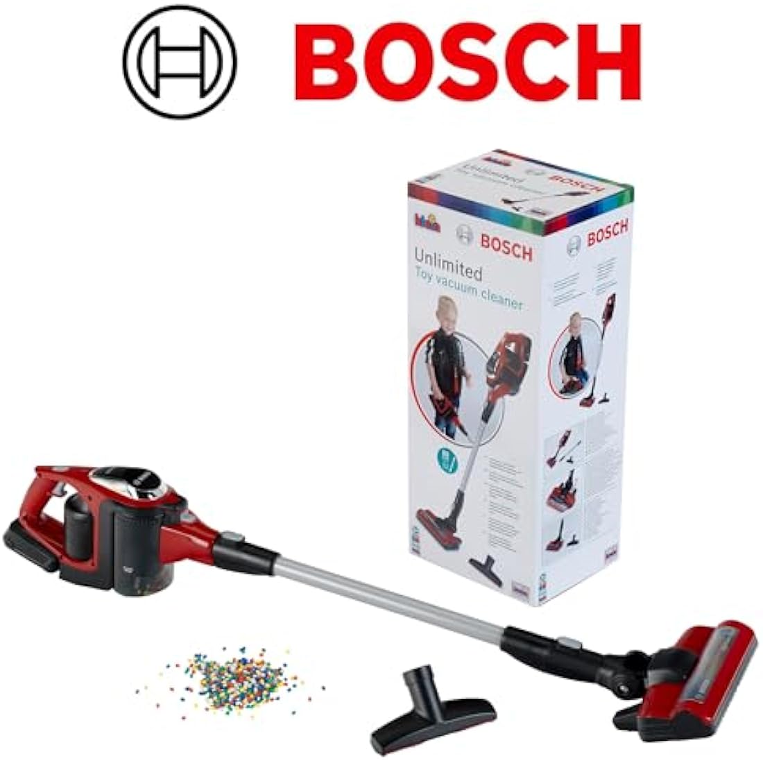 Theo Klein Bosch Unlimited Toy Vacuum Cleaner with Suction and Sound