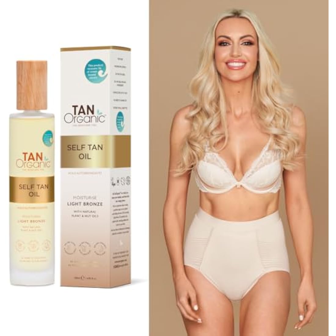 TanOrganic Self Tanning Oil – Natural Vegan Moisturizing Glow, 100ml