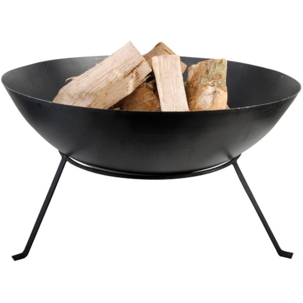 Esschert Design FF114 Black Cast Iron Fire Bowl - 23 Inch Outdoor Fire Pit