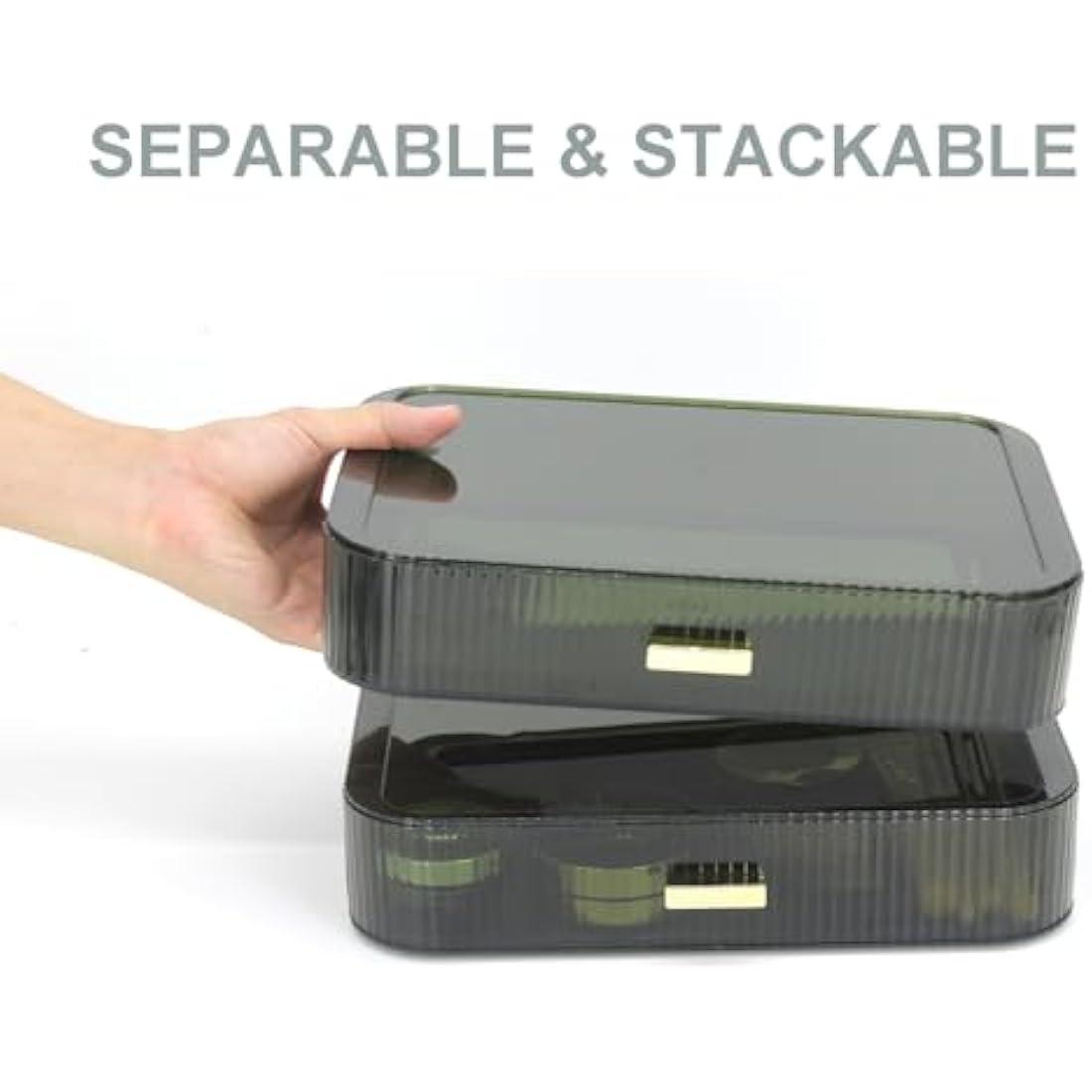 Stackable Makeup Organizer – Green PET Skincare Drawer