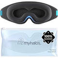 MyHalos 100% Blackout Sleep Mask – 3D Memory Foam Eye Mask with Pouch