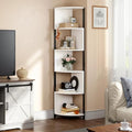 YITAHOME 6-Tier Corner Shelf – 68.8" Modern Zigzag Bookcase, White