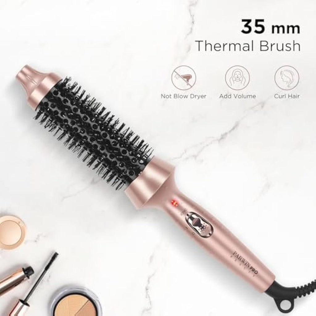 Parwin Pro Beauty 1.3" Ionic Thermal Brush – Heated Round Hair Styler