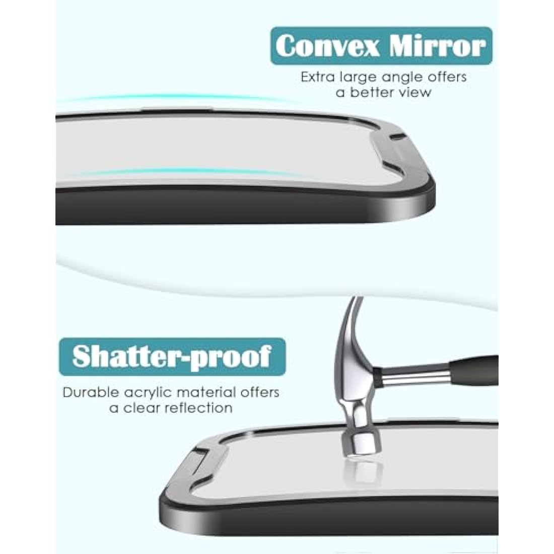 Zacro Baby Car Mirror – Large Shatterproof Rear-Facing Seat Mirror