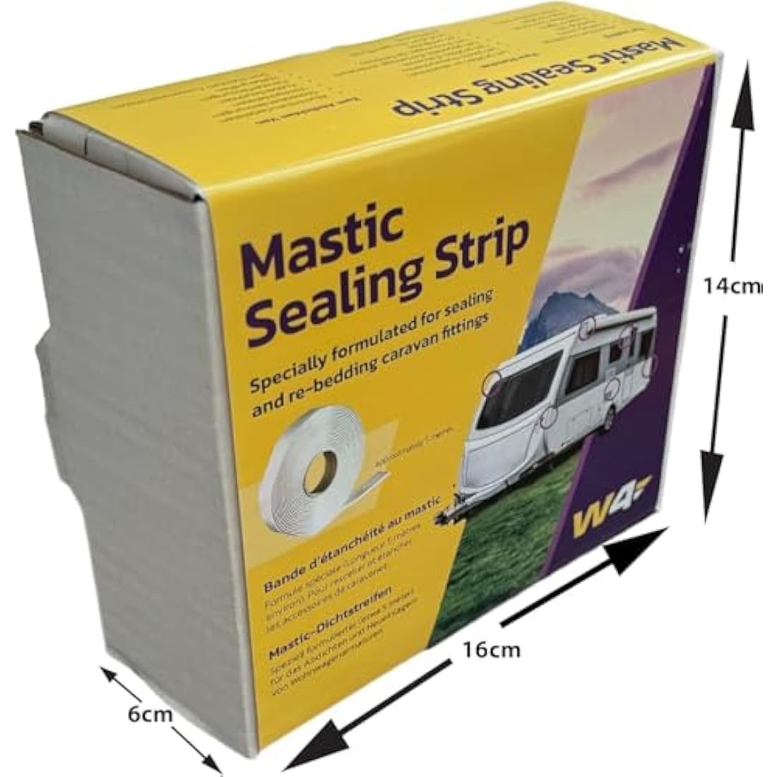 W4 Mastic Sealing Strip – 32mm Grey Weatherproof Caravan Sealant