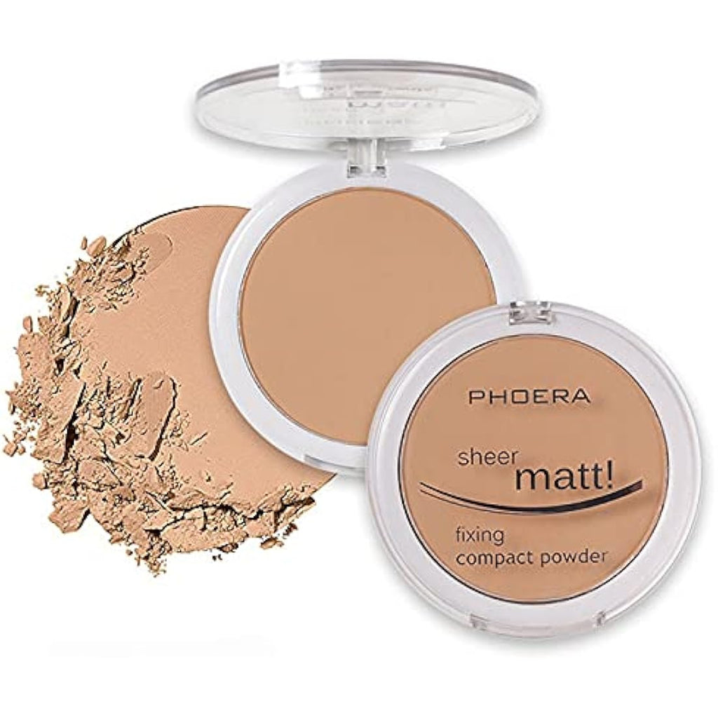 PHOERA Sheer Matte Fixing Powder – Long Lasting Vegan Pressed Powder