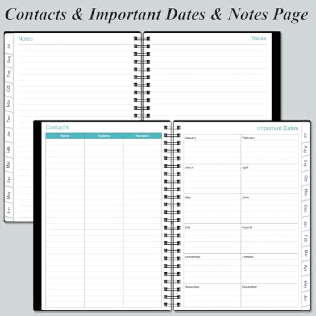 Jolof Store 2025-2026 Hourly Appointment Book | Weekly Planner, Black