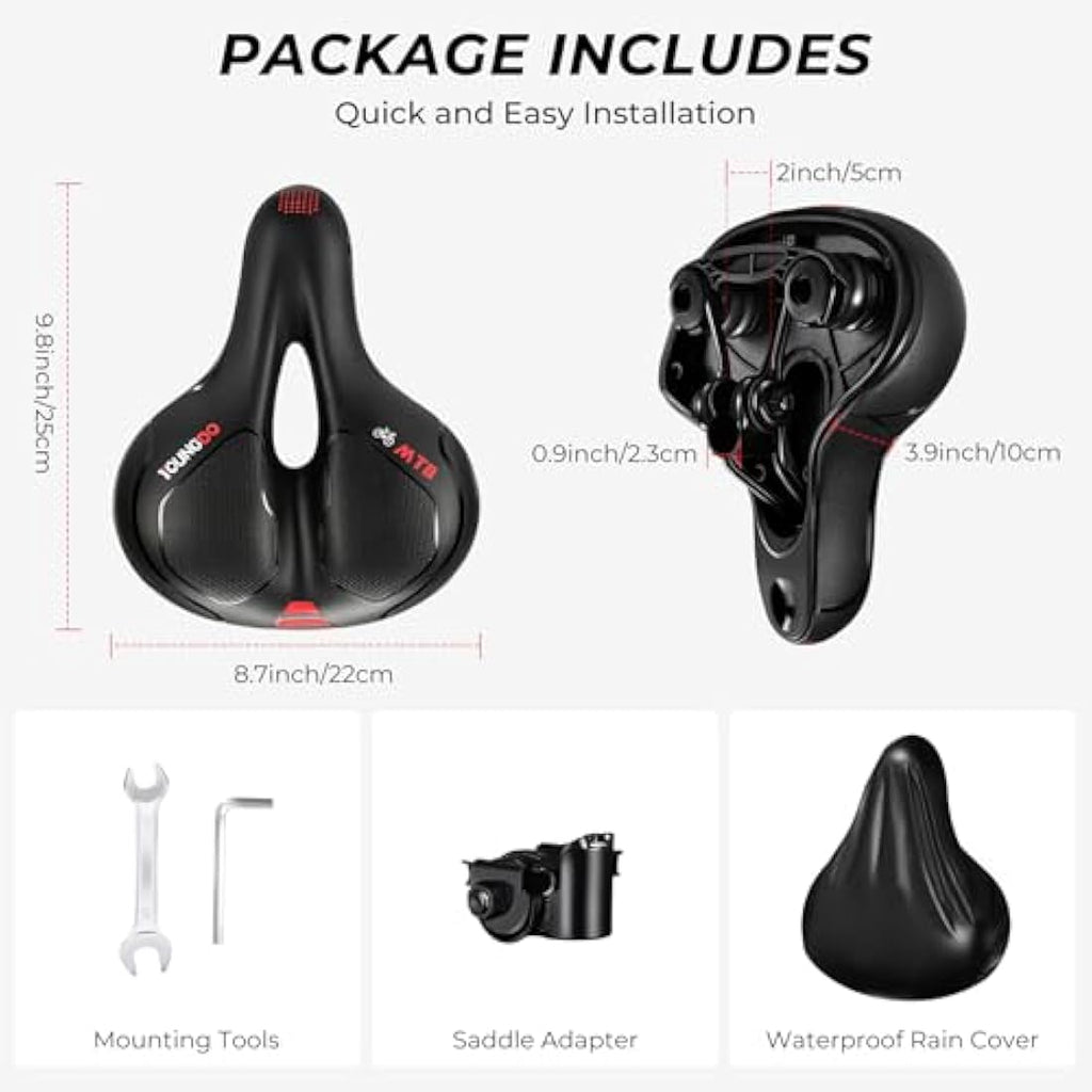 YOUNGDO Gel Bicycle Saddle | Ergonomic Shock-Absorbing Bike Seat