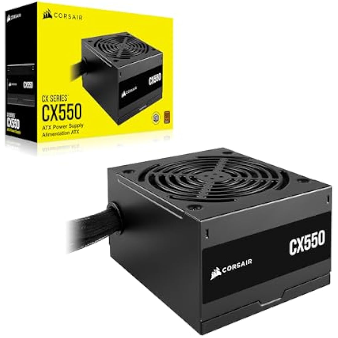 Corsair CX550 550W ATX Power Supply | 80 PLUS Bronze | Low-Noise