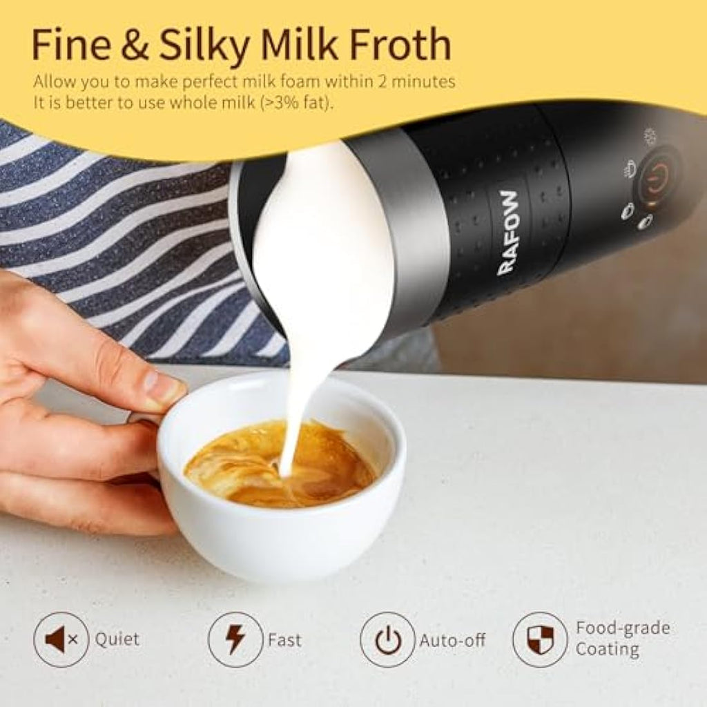 4-in-1 Electric Milk Frother | 300ml Automatic Steamer