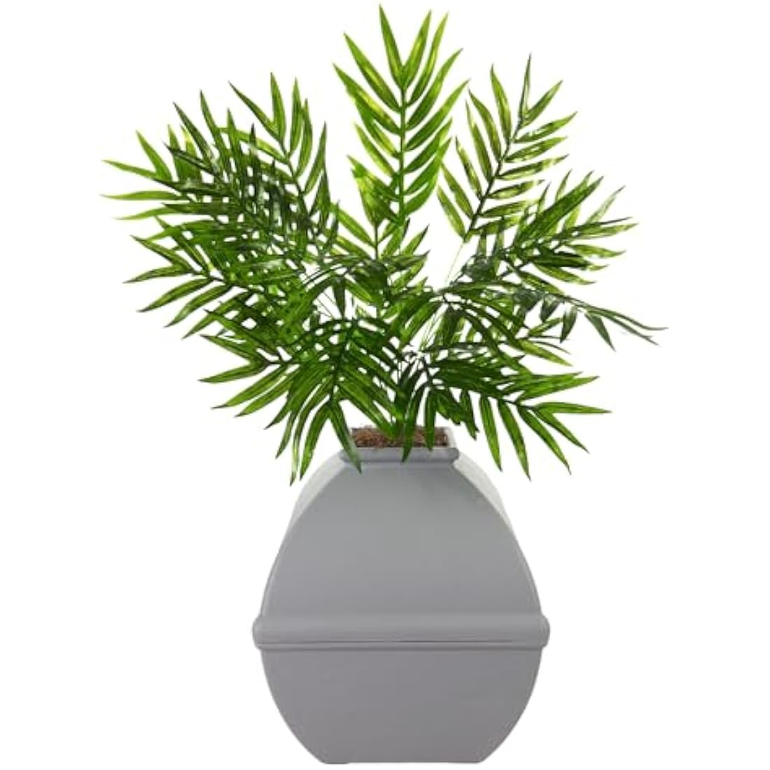 Good Pet Stuff Hidden Litter Box Planter – Enclosed Square Stone Gray