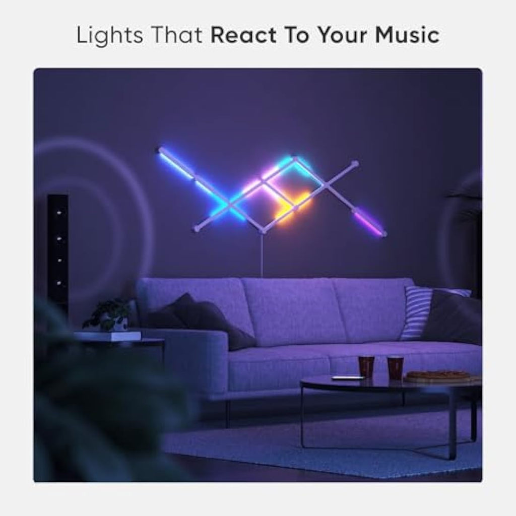 Nanoleaf Lines 60 Degrees Starter Kit | 9 RGBW Modular Smart Light Bars